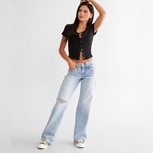 Levi’s Low Loose Wide Leg Jeans in This and That Light Wash Size 29